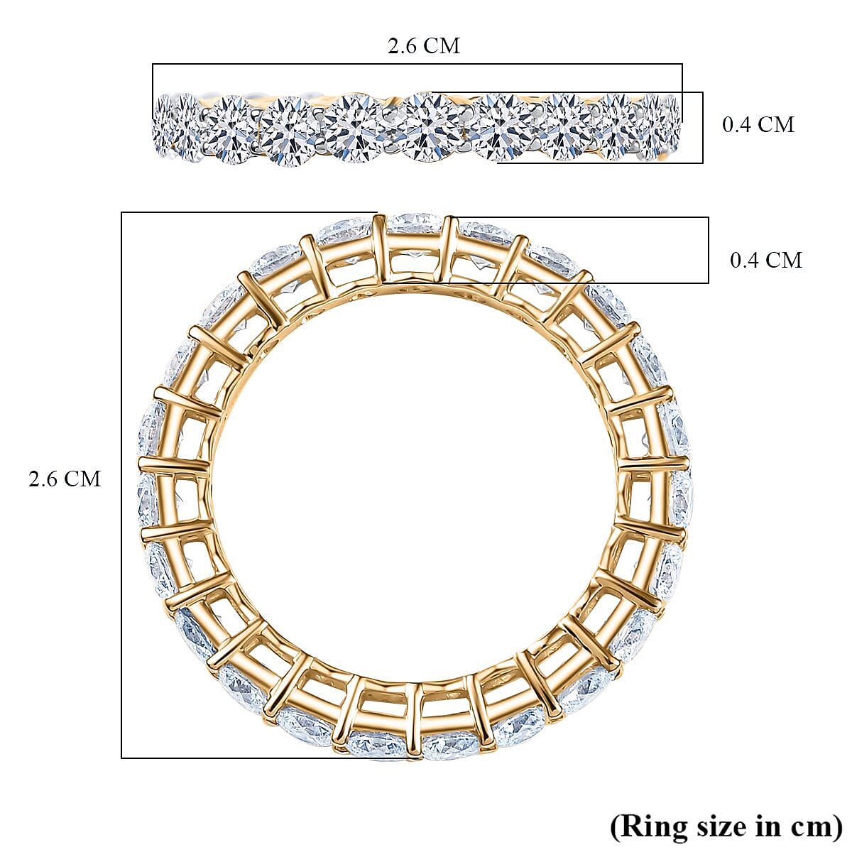 Luxuriant Diamond 9K Yellow Gold SGL Certified Lab Grown Diamond (SI-G-H) Band Ring 2.25 Ct. 8099470 5