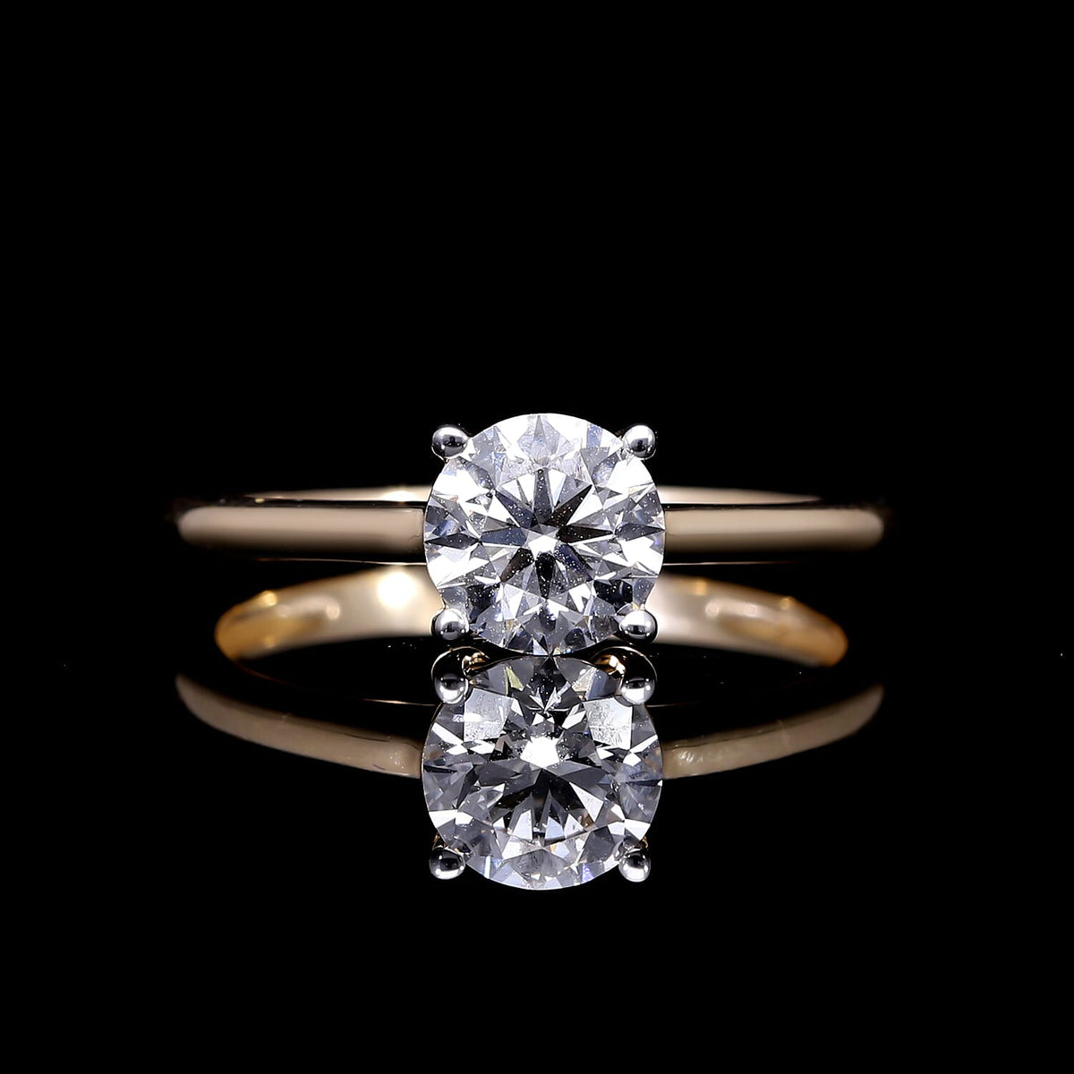Luxuriant 9K Yellow Gold SGL Certified Lab Grown Diamond (SI-GH) Ring 1.00 Ct. 8048815 2