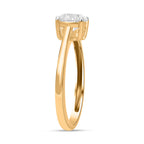 Luxuriant 9K Yellow Gold SGL Certified Lab Grown Diamond (SI-GH) Ring 1.00 Ct.