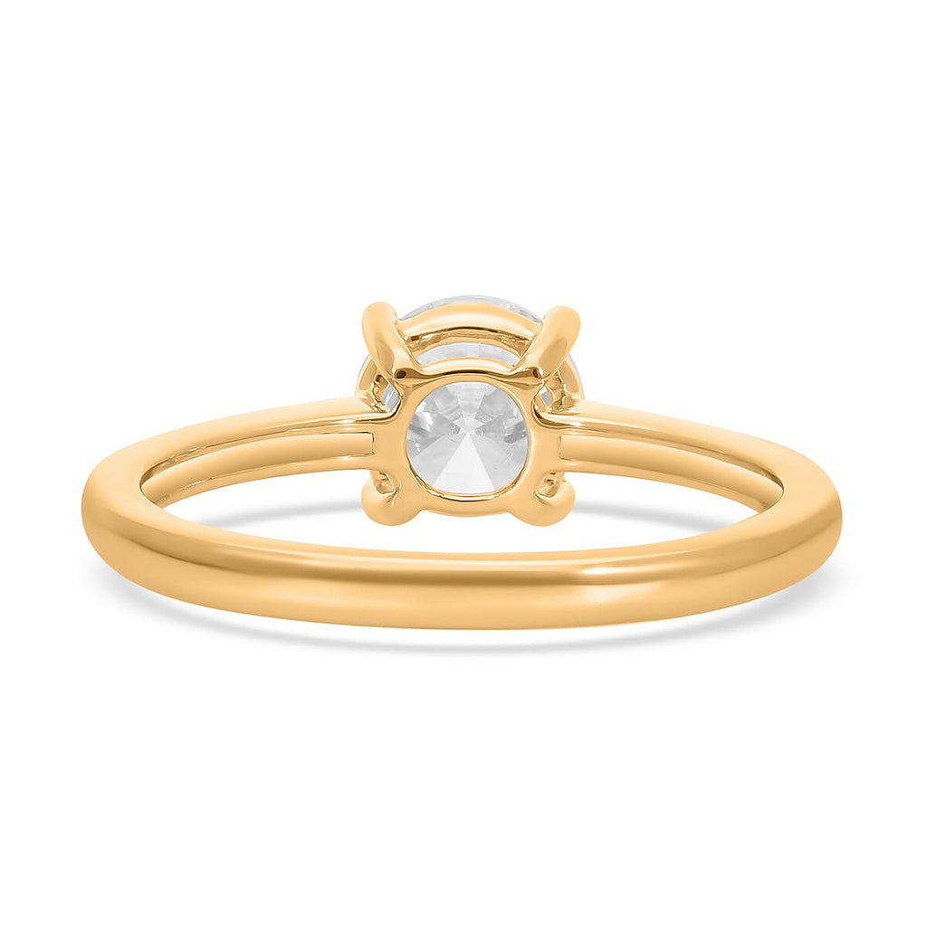 Luxuriant 9K Yellow Gold SGL Certified Lab Grown Diamond (SI-GH) Ring 1.00 Ct.