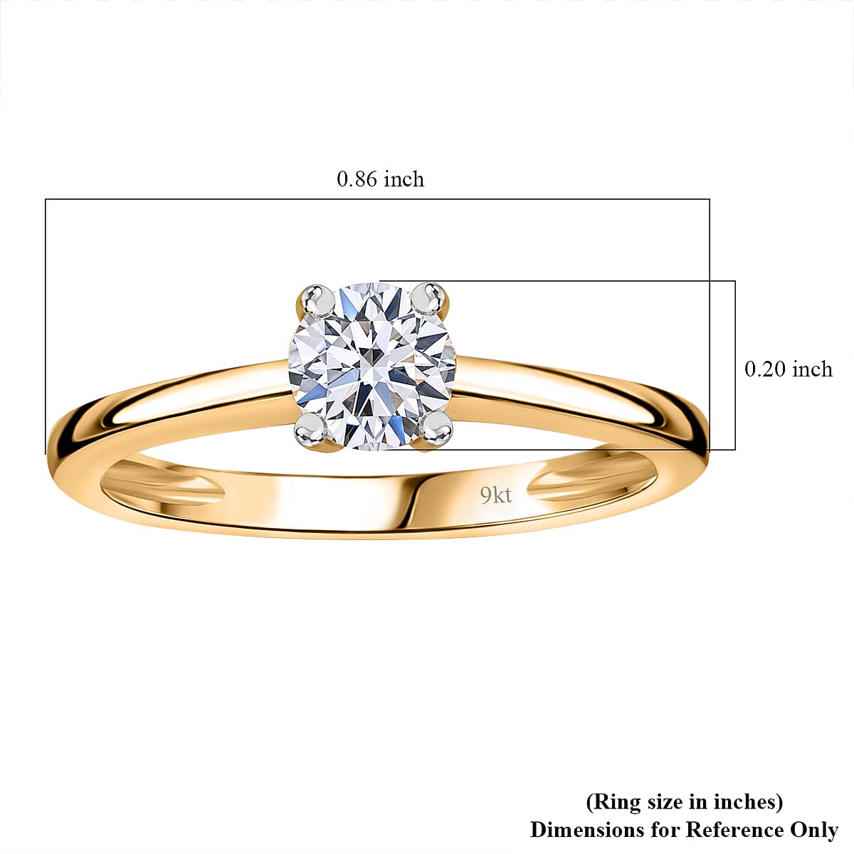 Luxuriant 9K Yellow Gold SGL Certified Lab Grown Diamond (SI-GH) Ring 1.00 Ct. 8048815 6
