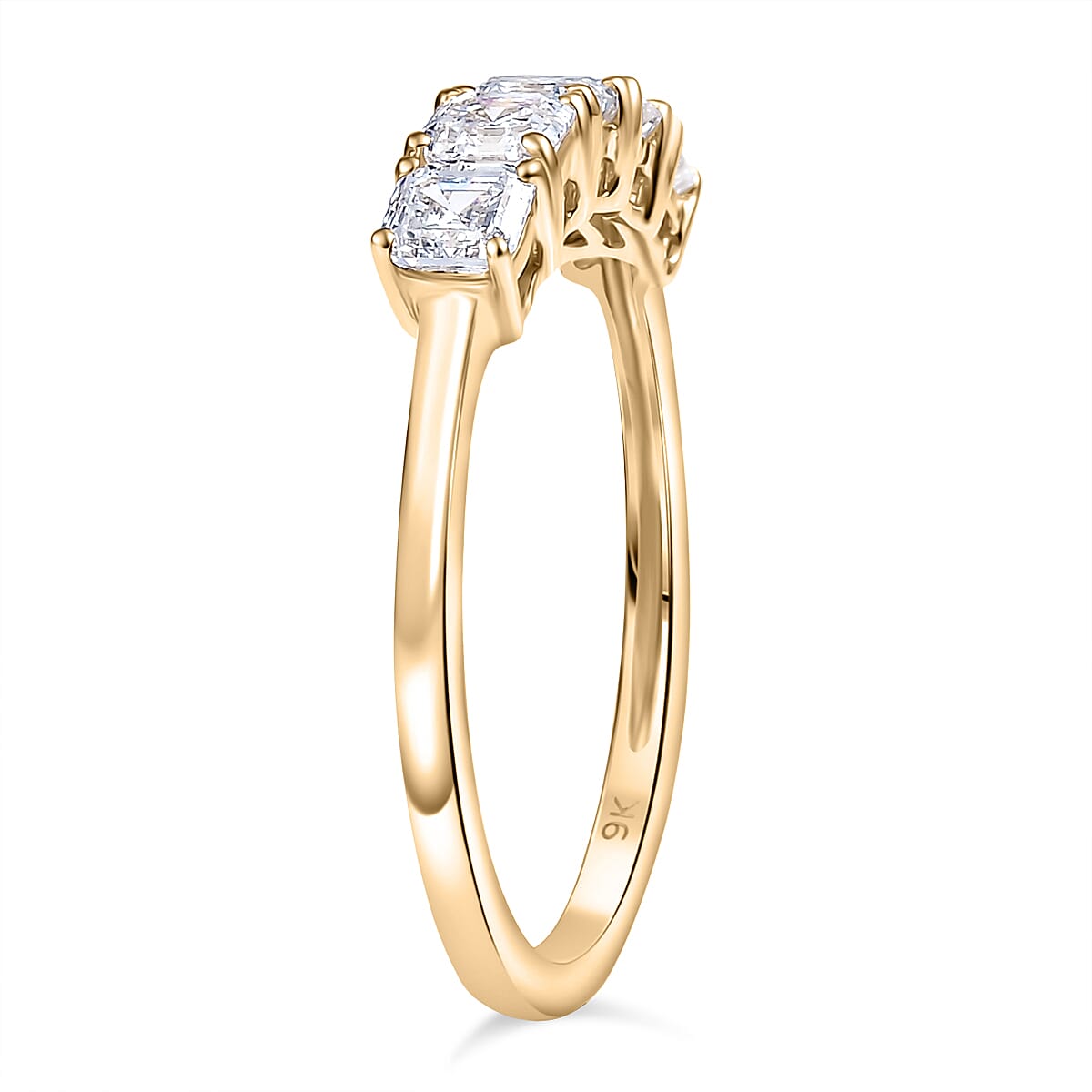 LUXURIANT 1 Ct. Lab Grown Diamond 5 Stone Ring in 9K Gold 8077185 4