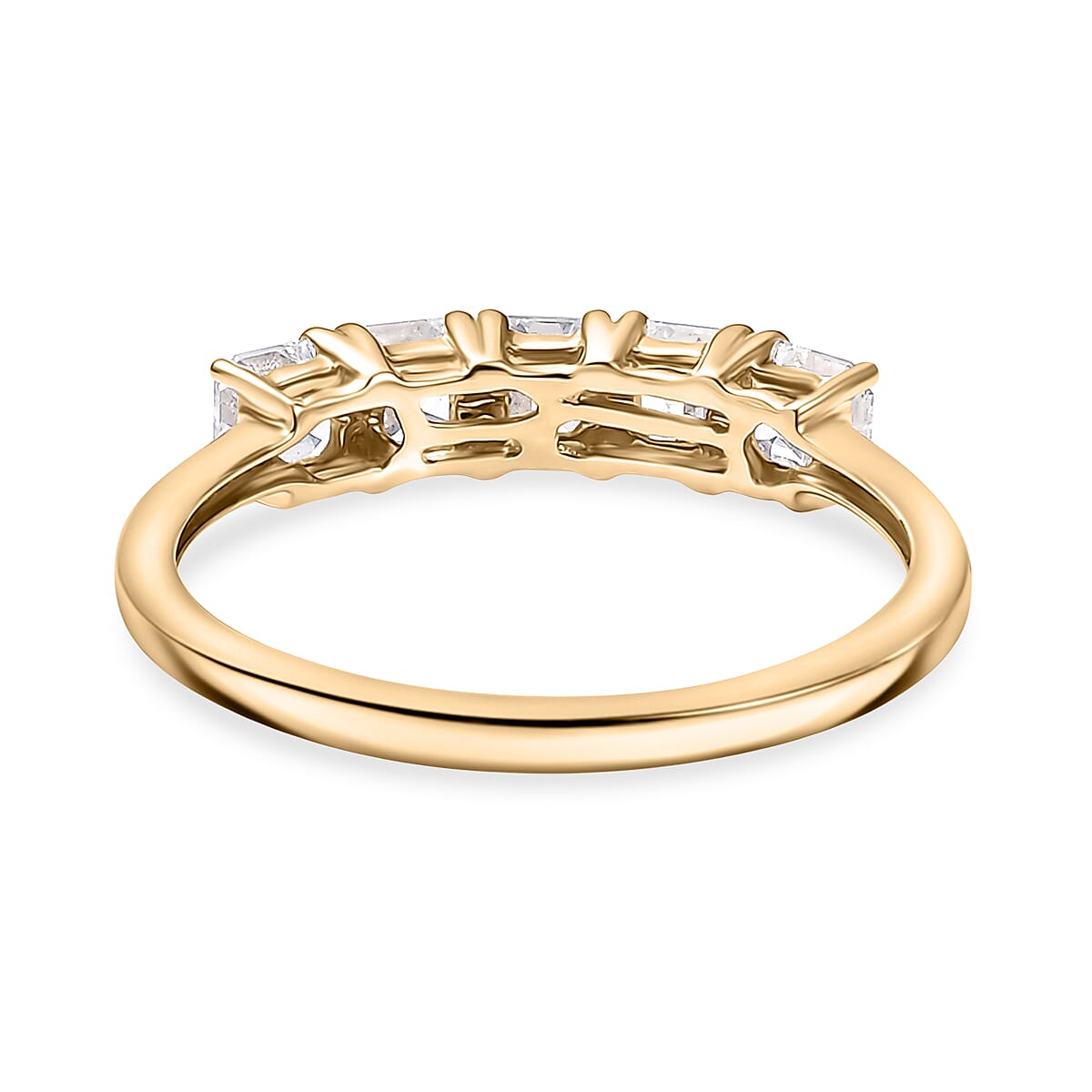 LUXURIANT 1 Ct. Lab Grown Diamond 5 Stone Ring in 9K Gold 8077185 5