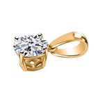 Luxuriant Diamond 9K Yellow Gold IGI Certified (VS-EF) Lab Grown Diamond Pendant 1.04 Ct.