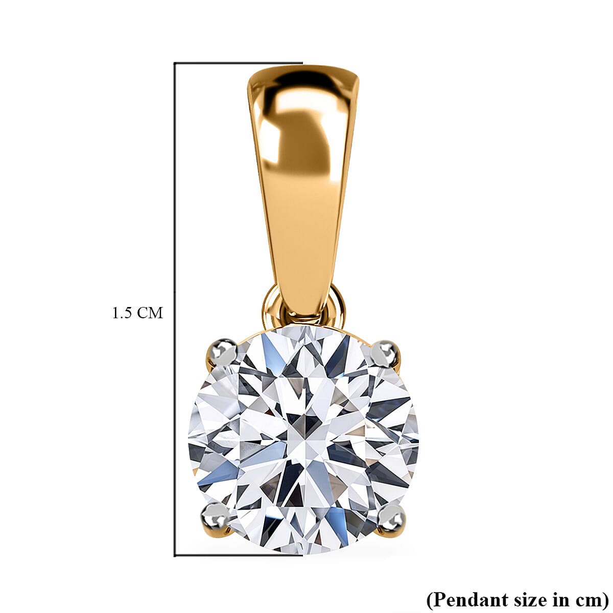 Luxuriant Diamond 9K Yellow Gold IGI Certified (VS-EF) Lab Grown Diamond Pendant 1.04 Ct. 8083963 5