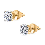 Luxuriant Diamond  9K Yellow Gold  VS   Lab Grown Diamond  EF, VS Solitaire Stud Push Post Earring 1.54 ct,  Gold Wt. 0.86 Gms  1.544  Ct.