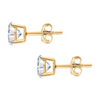 Luxuriant Diamond  9K Yellow Gold  VS   Lab Grown Diamond  EF, VS Solitaire Stud Push Post Earring 1.54 ct,  Gold Wt. 0.86 Gms  1.544  Ct.