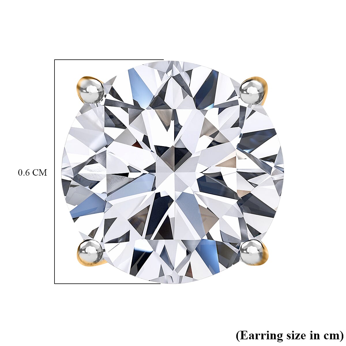 LUXURIANT 1.5 Ct. Lab Grown Diamond Solitaire Stud Earrings in 9K Gold 7955578 6