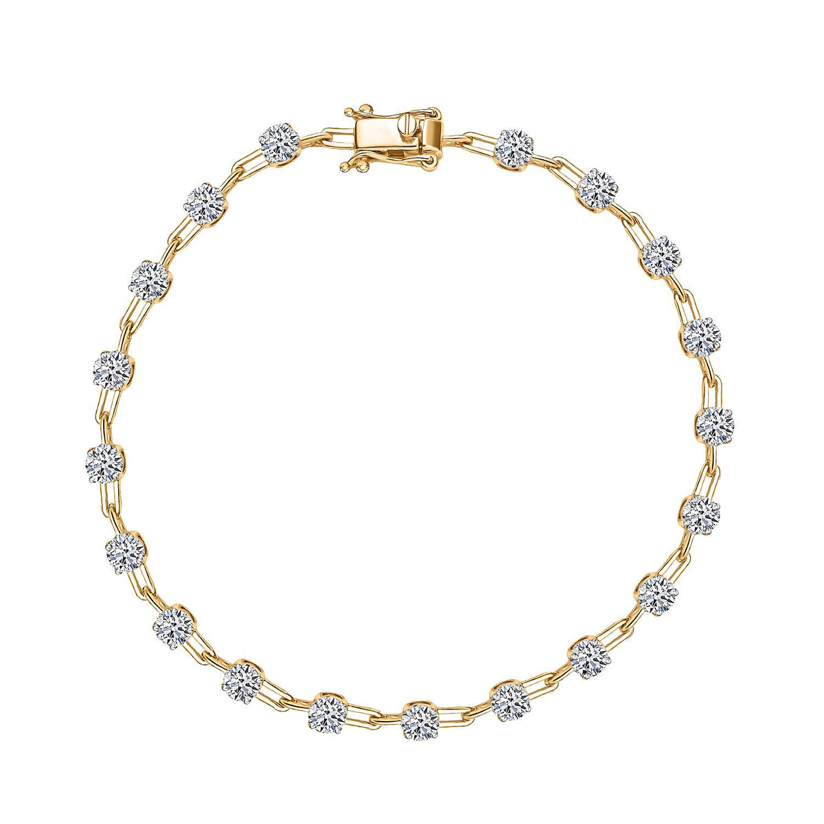 Luxuriant - 9K Yellow Gold SGL Certified Lab Grown Diamond (VS/G-H) Bracelet (Size - 7.5) with GB Lock Box 4.00 Ct. 8022034 0