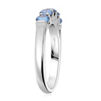 Luxuriant Diamond - Lab Grown Blue Diamond (VS-SI) Ring in Platinum Overlay Sterling Silver 1.00 Ct.
