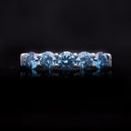 Luxuriant Diamond - Lab Grown Blue Diamond (VS-SI) Ring in Platinum Overlay Sterling Silver 1.00 Ct.