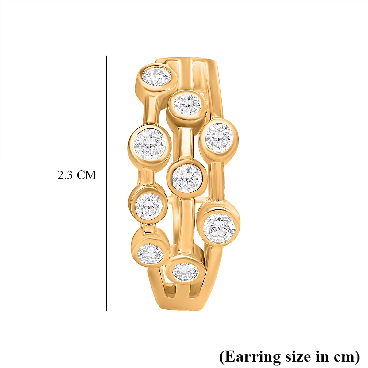 LUXURIANT Lab Grown Diamond Bubble Dangle Earrings in Vermeil Yellow Gold Plated Sterling Silver 0.93 Ct. 7772575 5