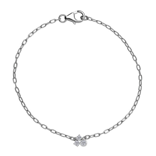 Luxuriant Lab Grown Diamond Chain Bracelet in Sterling Silver