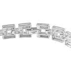 Luxuriant (SI-GH) Lab Grown Diamond Bracelet (Size 7.5) in Rhodium Overlay Sterling Silver 1.98 Ct, Silver Wt. 15.64 Gms.