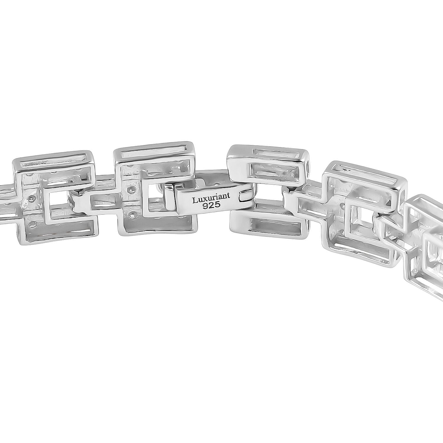 LUXURIANT 2 Ct. Lab Grown Diamond Bracelet (Size 7.5) in Rhodium Overlay Sterling Silver (SI/GH) 8105389 4