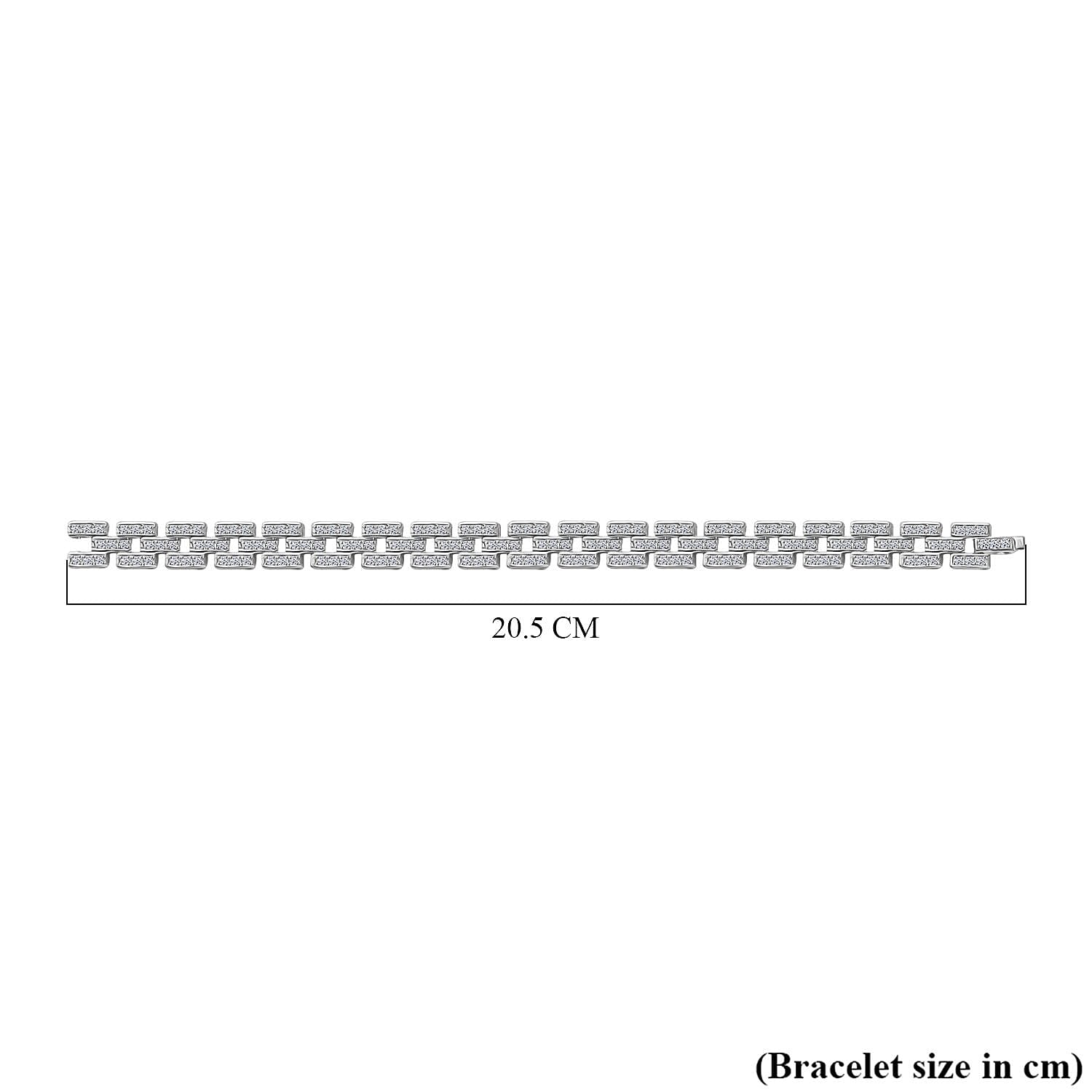 LUXURIANT 2 Ct. Lab Grown Diamond Bracelet (Size 7.5) in Rhodium Overlay Sterling Silver (SI/GH) 8105389 5
