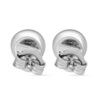 Luxuriant Diamond Lab Grown Diamond Earring with Push Back in Platinum Overlay Sterling Silver