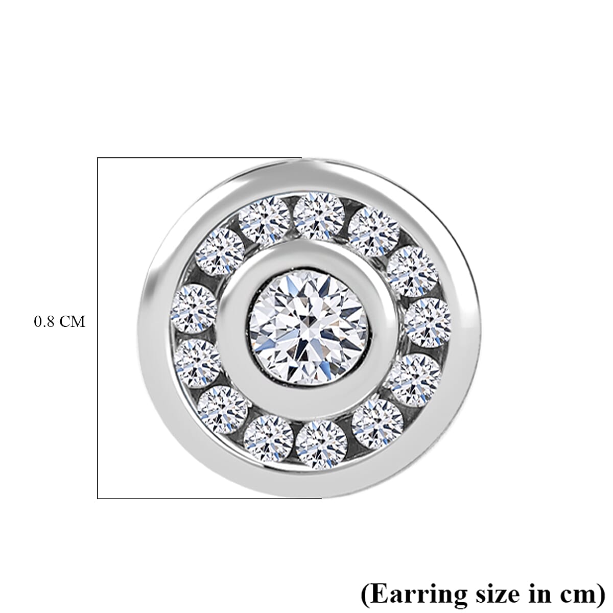 LUXURIANT Lab Grown Diamond Earring with Push Back in Platinum Overlay Sterling Silver 0.27 Ct. 8040450 6