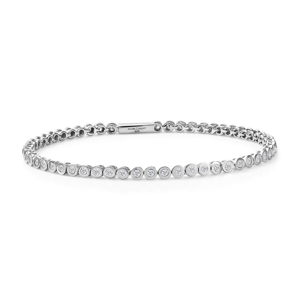 Luxuriant Diamond Lab Grown Diamond (SI-GH) Bracelet (Size - 7.5) with GB Lock Box in Rhodium Overlay Sterling Silver 1.59 Ct, Silver Wt.6.20 Gms.