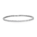 Luxuriant Diamond Lab Grown Diamond (SI-GH) Bracelet (Size - 7.5) with GB Lock Box in Rhodium Overlay Sterling Silver 1.59 Ct, Silver Wt.6.20 Gms.