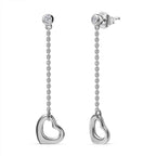 Luxuriant Diamond  Lab Grown Diamond  Fancy Earring in Rhodium Overlay Sterling Silver 0.15 ct  0.150  Ct.