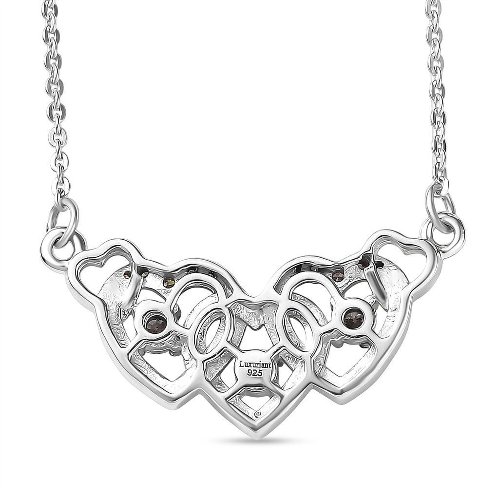 Luxuriant Diamond Lab Grown Diamond Necklace (Size - 20) with Lobster Clasp in 18K Vermeil Yellow & Rose Gold Plated & Rhodium Overlay Sterling Silver 0.25 Cts