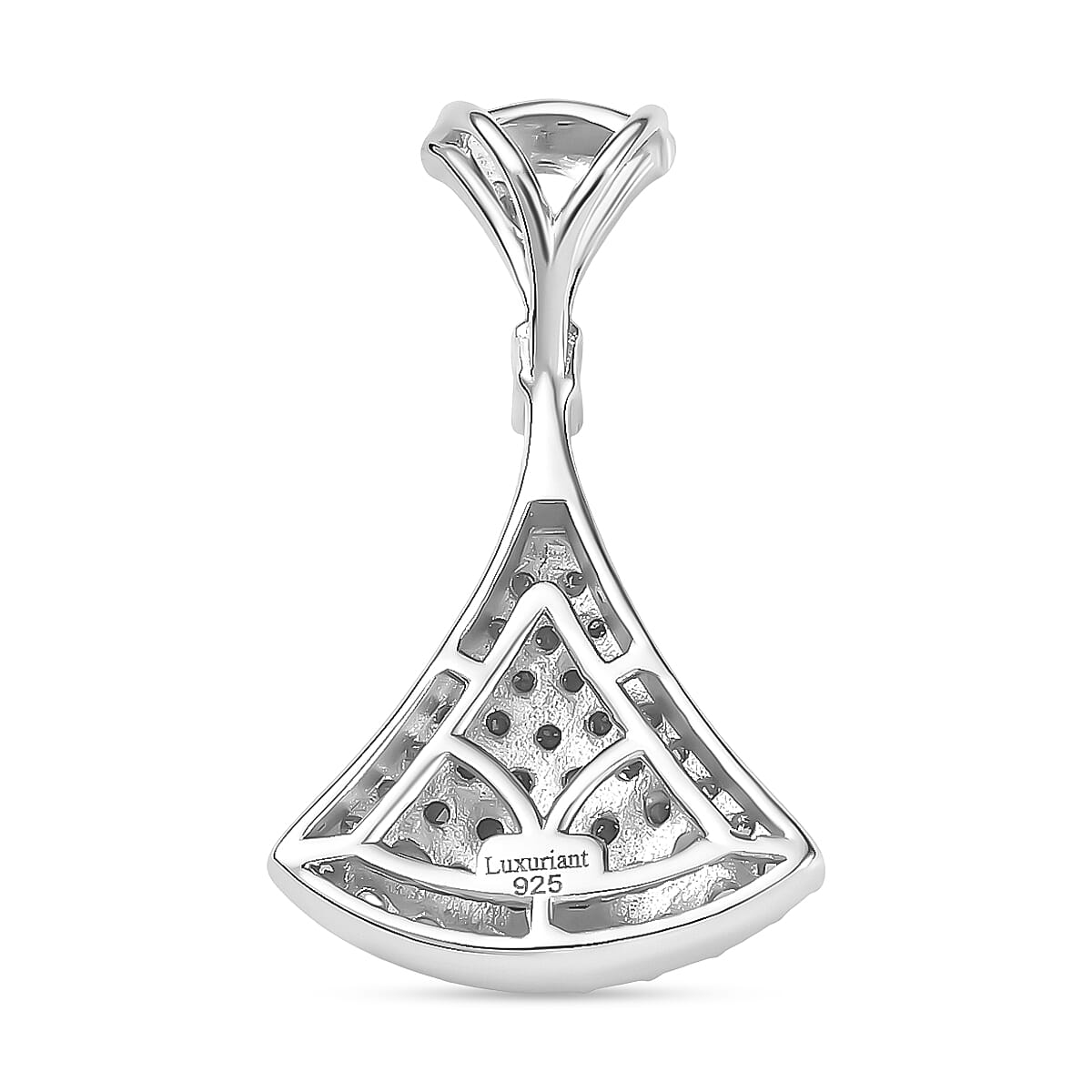 LUXURIANT 0.50 Ct. Lab Grown Diamond (SI G/H) Pendant in Rhodium Overlay Sterling Silver 8137072 5