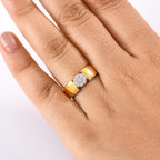Luxuriant Diamond Lab Grown Diamond (SI-G-H) Ring in 18K Vermeil Yellow Gold Plated Sterling Silver 0.25 Ct