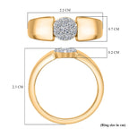 Luxuriant Diamond Lab Grown Diamond (SI-G-H) Ring in 18K Vermeil Yellow Gold Plated Sterling Silver 0.25 Ct
