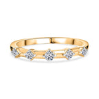 Luxuriant Diamond Lab Grown Diamond (SI-GH) Ring in 18K Vermeil Yellow Gold Plated Sterling Silver