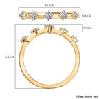 Luxuriant Diamond Lab Grown Diamond (SI-GH) Ring in 18K Vermeil Yellow Gold Plated Sterling Silver
