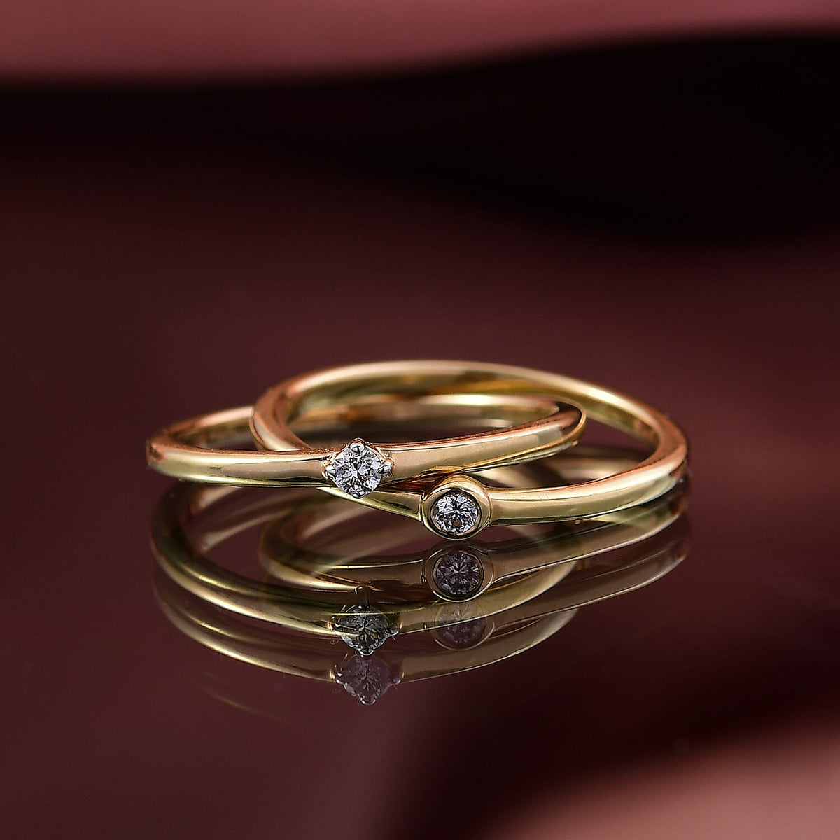 LUXURIANT Lab Grown Diamond Intertwined Ring in 18K Vermeil Yellow Gold Sterling Silver (SI-G-H) V32627592 2