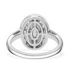 Luxuriant Diamond Lab Grown Diamond Fancy Ring in Platinum OverlaySterling Silver  0.490  Ct.