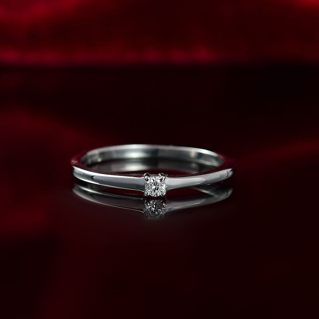 Luxuriant Diamond Lab Grown Diamond (SI-GH) Ring in Rhodium Overlay Sterling Silver