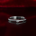 Luxuriant Diamond Lab Grown Diamond (SI-GH) Ring in Rhodium Overlay Sterling Silver