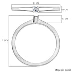 Luxuriant Diamond Lab Grown Diamond (SI-GH) Ring in Rhodium Overlay Sterling Silver