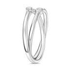 Luxuriant Diamond Lab Grown (SI-G-H) Diamond Ring in Rhodium Overlay Sterling Silver