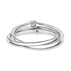Luxuriant Diamond Lab Grown (SI-G-H) Diamond Ring in Rhodium Overlay Sterling Silver