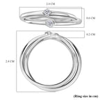 Luxuriant Diamond Lab Grown (SI-G-H) Diamond Ring in Rhodium Overlay Sterling Silver