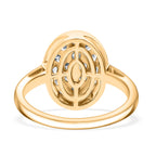 Luxuriant Diamond Lab Grown Diamond Fancy Ring in Vermeil YGSterling Silver  0.490  Ct.