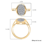 Luxuriant Diamond Lab Grown Diamond Fancy Ring in Vermeil YGSterling Silver  0.490  Ct.