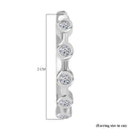 Luxuriant Lab Grown Diamond (SI-GH) Full Hoop Earring in Rhodium Overlay Sterling Silver