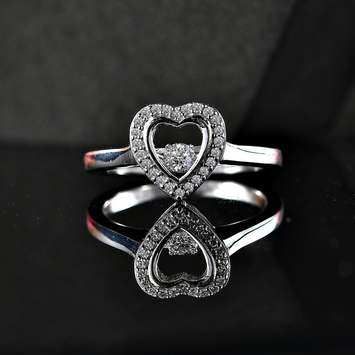 LUXURIANT Lab Grown Diamond Ring in Rhodium Overlay Sterling Silver 0.20 Ct. 8041271 2