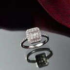 Luxuriant Lab Grown Diamond (SI-GH) Ring in Rhodium Overlay Sterling Silver 1.00 Ct.