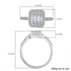 Luxuriant Lab Grown Diamond (SI-GH) Ring in Rhodium Overlay Sterling Silver 1.00 Ct.