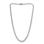 Luxuriant Lab Grown Diamond (SI-GH) Necklace (Size 16.5) in Rhodium Overlay Sterling Silver 3.98 Ct, Silver Wt. 16.29 Gms.