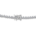 Luxuriant Lab Grown Diamond (SI-GH) Necklace (Size 16.5) in Rhodium Overlay Sterling Silver 3.98 Ct, Silver Wt. 16.29 Gms.