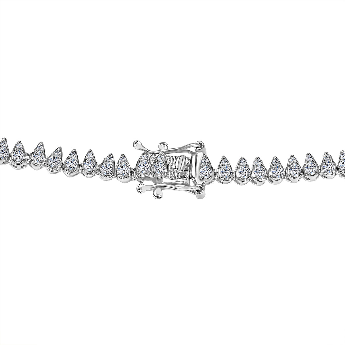 LUXURIANT 4.9 Ct. Lab Grown Diamond Necklace with GB Lock Box in Rhodium Overlay Sterling Silver 8162494 5