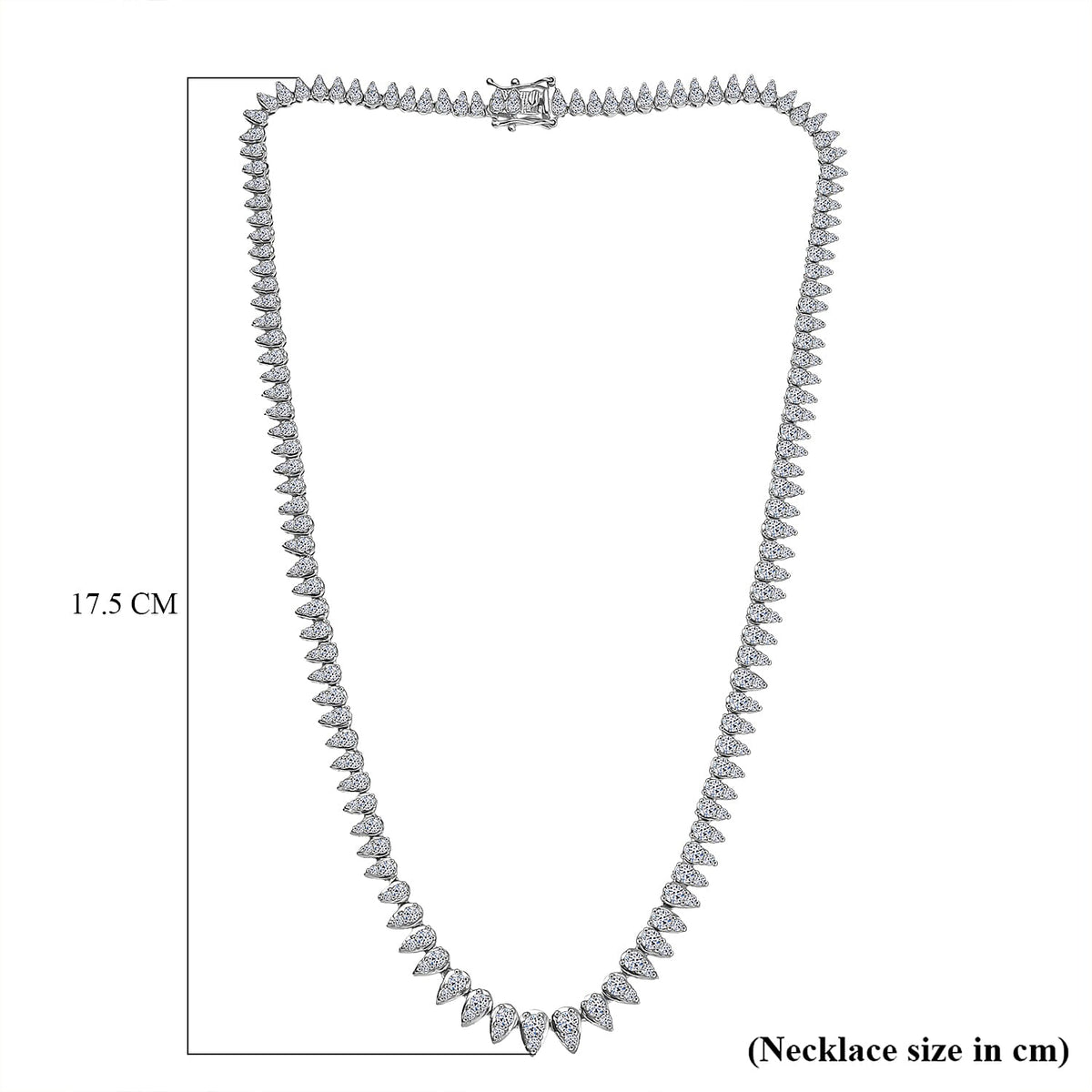 LUXURIANT 4.9 Ct. Lab Grown Diamond Necklace with GB Lock Box in Rhodium Overlay Sterling Silver 8162494 6