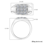 Luxuriant Diamond Lab Grown Diamond (SI-G-H) Ring in Rhodium Overlay Sterling Silver 1.00 Ct, Silver Wt. 4.60 Gms.